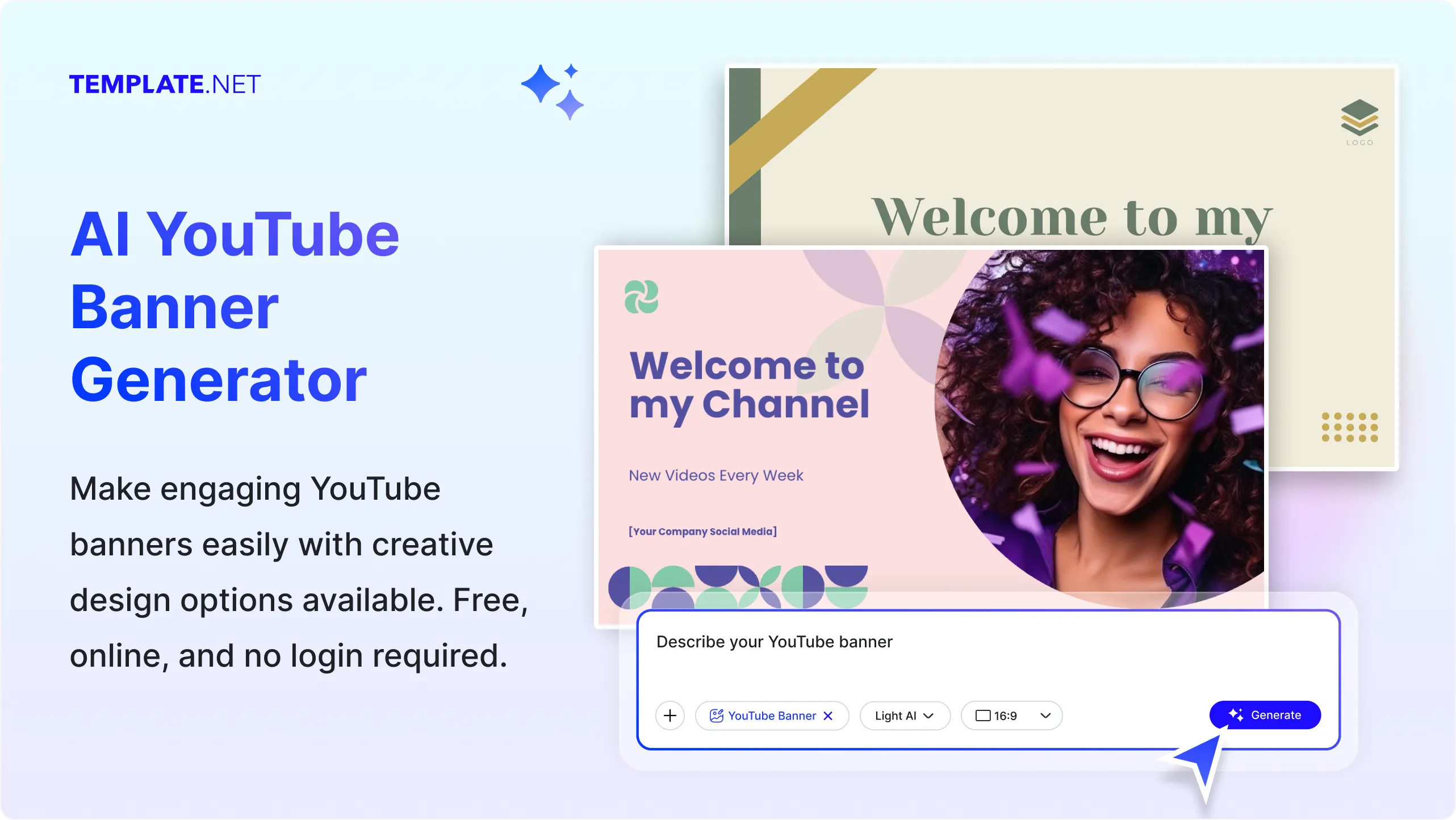 Free AI YouTube Banner Generator, Free YouTube Banner Maker [ No Signup ]